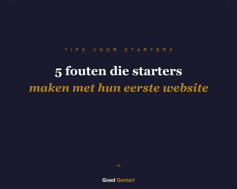 Blog thumbnail: 5 fouten starters eerste website