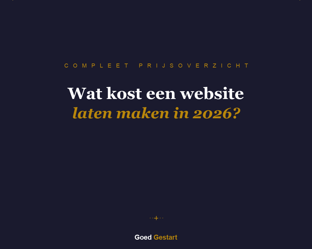 Wat kost een website laten maken in 2026 - prijsoverzicht